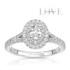 Thumbnail Image 1 of Vera Wang 18ct White Gold 0.75ct Diamond Oval Shaped Halo Certificated Ring