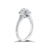 Thumbnail Image 2 of Vera Wang 18ct White Gold 0.75ct Diamond Oval Shaped Halo Certificated Ring