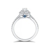 Thumbnail Image 3 of Vera Wang 18ct White Gold 0.75ct Diamond Oval Shaped Halo Certificated Ring