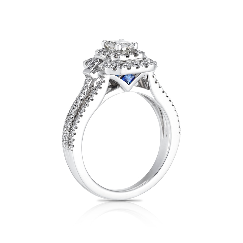 Main Image 3 of Vera Wang 18ct White Gold 1.20ct Diamond Halo Certificated Ring