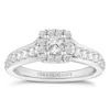Thumbnail Image 1 of Vera Wang 18ct White Gold 0.69ct Diamond Princess Cut Halo Certificated Ring