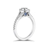 Thumbnail Image 2 of Vera Wang 18ct White Gold 0.69ct Diamond Princess Cut Halo Certificated Ring