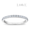 Thumbnail Image 1 of Vera Wang 18ct White Gold 0.25ct Diamond & Sapphire Two Row Eternity Certificated Ring