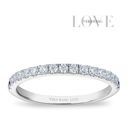 Vera Wang 18ct White Gold 0.25ct Diamond & Sapphire Two Row Eternity Certificated Ring