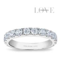 Vera Wang 18ct White Gold 1ct Diamond & Sapphire Two Row Eternity Band Certificated Ring