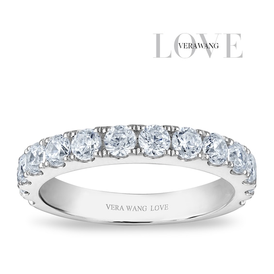 Vera Wang 18ct White Gold 1ct Diamond and Sapphire Two Row E