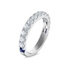 Thumbnail Image 3 of Vera Wang 18ct White Gold 1ct Diamond & Sapphire Two Row Eternity Band Certificated Ring