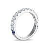 Thumbnail Image 4 of Vera Wang 18ct White Gold 1ct Diamond & Sapphire Two Row Eternity Band Certificated Ring