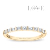 Thumbnail Image 1 of Vera Wang 18ct Yellow Gold 0.25ct Diamond Baguette Cut Eternity Band Certificated Ring