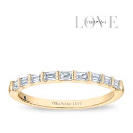 Vera Wang 18ct Yellow Gold 0.25ct Diamond Baguette Cut Eternity Band Certificated Ring