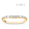 Thumbnail Image 1 of Vera Wang 18ct Yellow Gold 0.20ct Diamond Round & Baguette Shaped Wedding Certificated Ring
