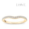 Thumbnail Image 1 of Vera Wang 18ct Yellow Gold 0.15ct Diamond Wishbone Shaped Band Certificated Ring