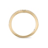 Thumbnail Image 3 of Vera Wang 18ct Yellow Gold 0.15ct Diamond Wishbone Shaped Band Certificated Ring