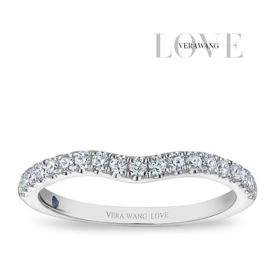 Vera Wang 18ct White Gold 0.25ct Diamond Shaped Wedding Band