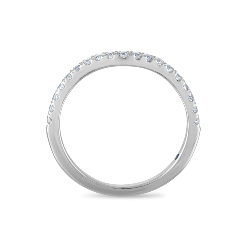 Main Image 3 of Vera Wang 18ct White Gold 0.25ct Diamond Shaped Wedding Band Certificated Ring