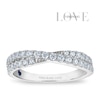 Thumbnail Image 1 of Vera Wang 18ct White Gold 0.50ct Diamond Crossover Eternity Band Certificated Ring