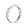 Thumbnail Image 4 of Vera Wang 18ct White Gold 0.50ct Diamond Crossover Eternity Band Certificated Ring
