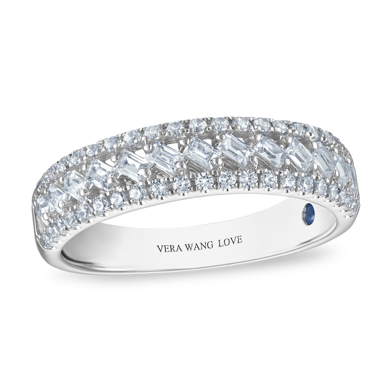 Main Image 2 of Vera Wang 18ct White Gold 0.50ct Diamond Three Row Eternity Certificated Ring