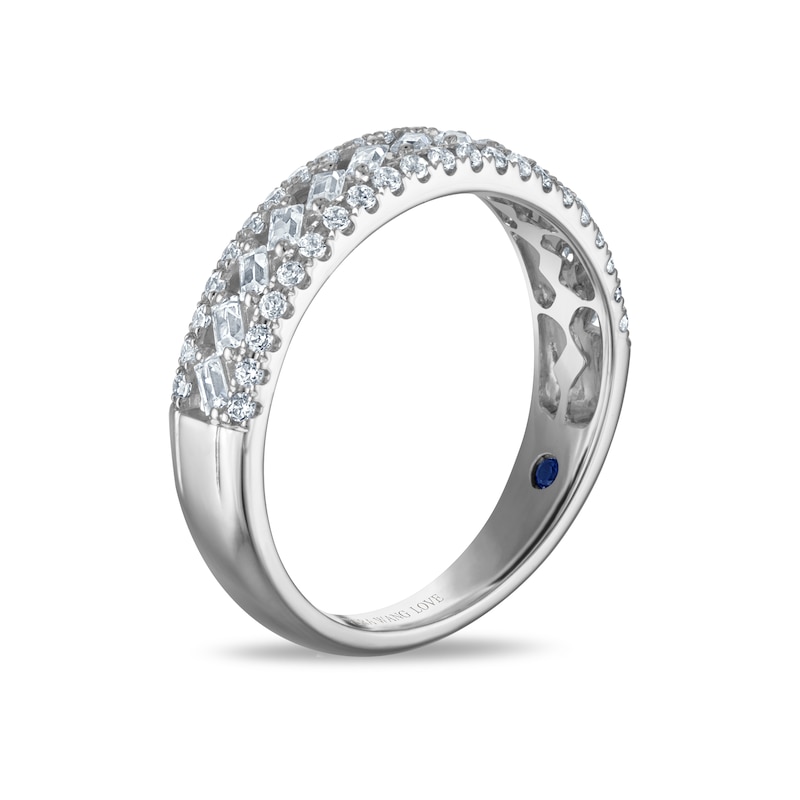 Main Image 3 of Vera Wang 18ct White Gold 0.50ct Diamond Three Row Eternity Certificated Ring