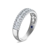 Thumbnail Image 4 of Vera Wang 18ct White Gold 0.50ct Diamond Three Row Eternity Certificated Ring