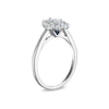 Thumbnail Image 2 of Vera Wang 18ct White Gold 0.50ct Diamond Pear Shaped Double Halo Certificated Ring