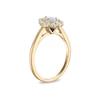 Thumbnail Image 2 of Vera Wang 18ct Yellow Gold 0.50ct Diamond Pear Shaped Double Halo Certificated Ring