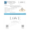 Thumbnail Image 5 of Vera Wang 18ct Yellow Gold 0.50ct Diamond Pear Shaped Double Halo Certificated Ring
