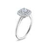 Thumbnail Image 3 of Vera Wang 18ct White Gold 0.50ct Diamond Cushion Shaped Double Halo Certificated Ring