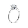 Thumbnail Image 2 of Vera Wang 18ct White Gold 0.60ct Diamond Mixed Cut Pear Shaped Halo Certificated Ring