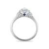 Thumbnail Image 3 of Vera Wang 18ct White Gold 0.60ct Diamond Mixed Cut Pear Shaped Halo Certificated Ring