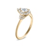Thumbnail Image 3 of Vera Wang 18ct Yellow Gold 0.60ct Diamond Mixed Cut Pear Shaped Halo Certificated Ring