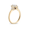 Thumbnail Image 4 of Vera Wang 18ct Yellow Gold 0.60ct Diamond Mixed Cut Pear Shaped Halo Certificated Ring