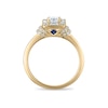 Thumbnail Image 3 of Vera Wang 18ct Yellow Gold 0.60ct Diamond Mixed Cut Cushion Shaped Halo Certificated Ring