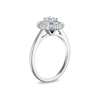Thumbnail Image 2 of Vera Wang 18ct White Gold 0.60ct Diamond Mixed Cut Double Halo Certificated Ring