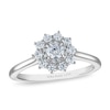 Thumbnail Image 2 of Vera Wang 18ct White Gold 0.50ct Diamond Floral Double Halo Certificated Ring