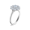 Thumbnail Image 3 of Vera Wang 18ct White Gold 0.50ct Diamond Floral Double Halo Certificated Ring