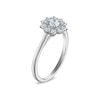 Thumbnail Image 3 of Vera Wang 18ct White Gold 1ct Diamond Floral Double Halo Certificated Ring