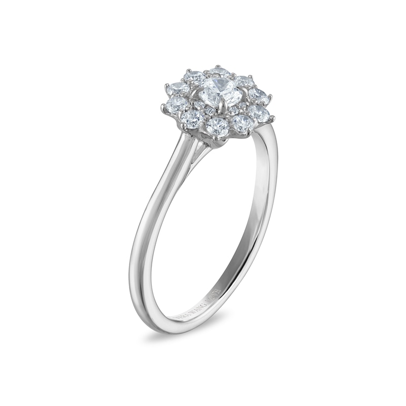 Main Image 3 of Vera Wang 18ct White Gold 1ct Diamond Floral Double Halo Certificated Ring