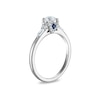 Thumbnail Image 2 of Vera Wang 18ct White Gold 0.50ct Diamond Round & Baguette Cut Solitaire Certificated Ring