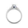 Thumbnail Image 3 of Vera Wang 18ct White Gold 0.50ct Diamond Round & Baguette Cut Solitaire Certificated Ring