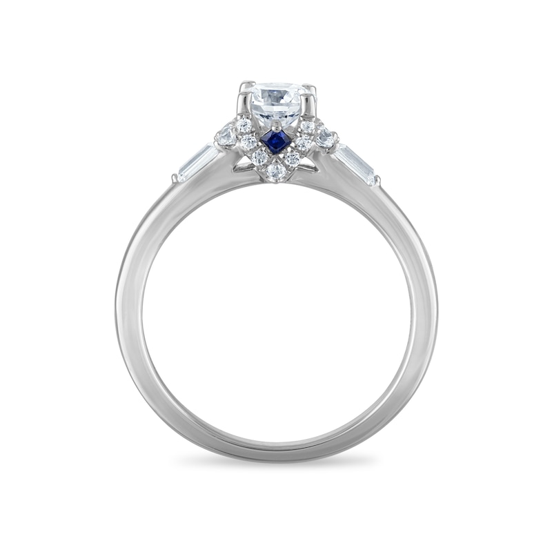 Main Image 3 of Vera Wang 18ct White Gold 0.50ct Diamond Round & Baguette Cut Solitaire Certificated Ring