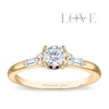 Thumbnail Image 1 of Vera Wang 18ct Yellow Gold 0.50ct Diamond Baguette Cut Solitaire Certificated Ring