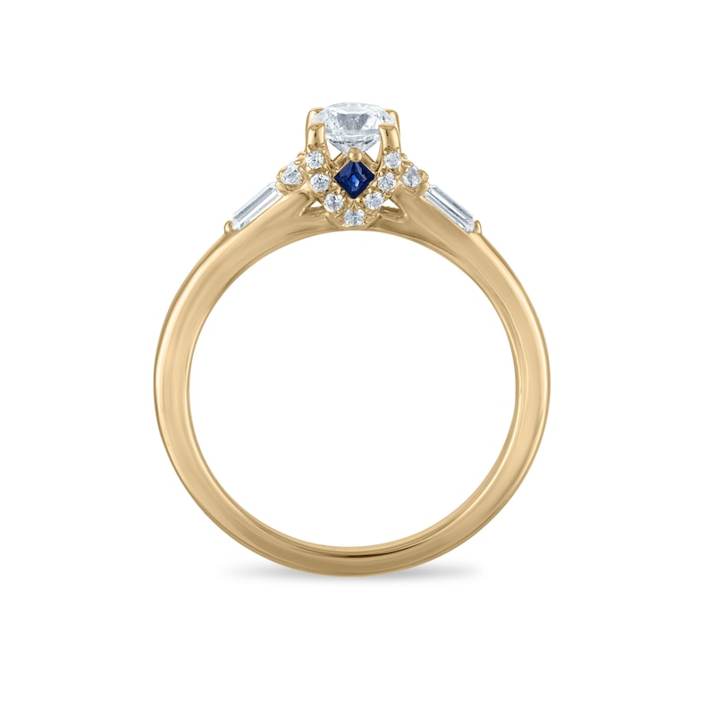 Main Image 3 of Vera Wang 18ct Yellow Gold 0.50ct Diamond Baguette Cut Solitaire Certificated Ring