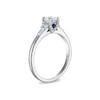 Thumbnail Image 2 of Vera Wang 18ct White Gold 0.70ct Diamond Round & Baguette Cut Solitaire Certificated Ring