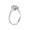 Thumbnail Image 2 of Vera Wang 18ct White Gold 0.70ct Diamond Marquise Shaped Double Halo Certificated Ring