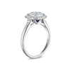 Thumbnail Image 2 of Vera Wang 18ct White Gold 0.50ct Diamond Cushion Shaped Cluster Certificated Ring