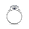 Thumbnail Image 3 of Vera Wang 18ct White Gold 0.50ct Diamond Cushion Shaped Cluster Certificated Ring