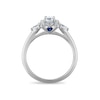 Thumbnail Image 3 of Vera Wang 18ct White Gold 0.50ct Diamond Cushion Shaped Halo Certificated Ring