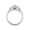 Thumbnail Image 3 of Vera Wang 18ct White Gold 0.50ct Diamond Oval Shaped Halo Certificated Ring