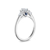 Thumbnail Image 2 of Vera Wang 18ct White Gold 0.50ct Diamond Pear Shaped Halo Certificated Ring